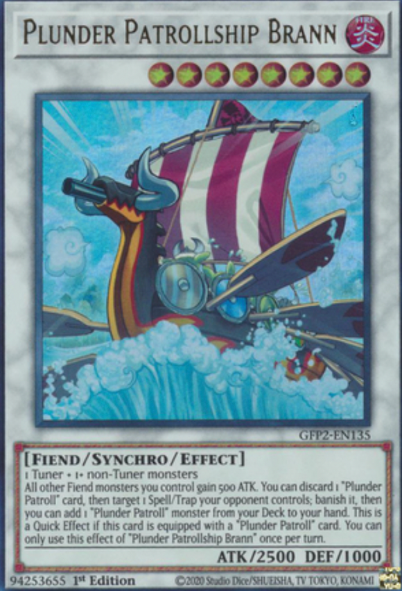 Plunder Patrollship Brann - GFP2-EN135 - Ultra Rare 1st Edition