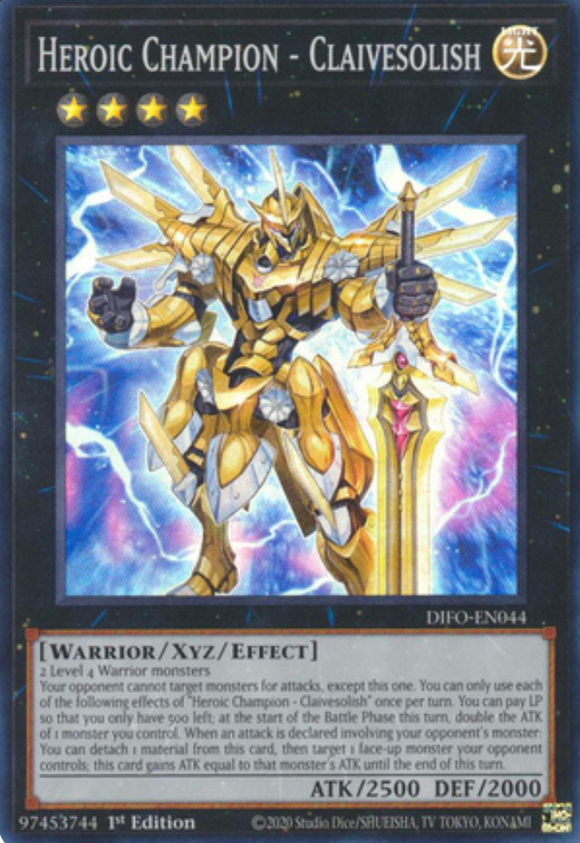 Heroic Champion - Claivesolish - DIFO-EN044 - Super Rare 1st Edition