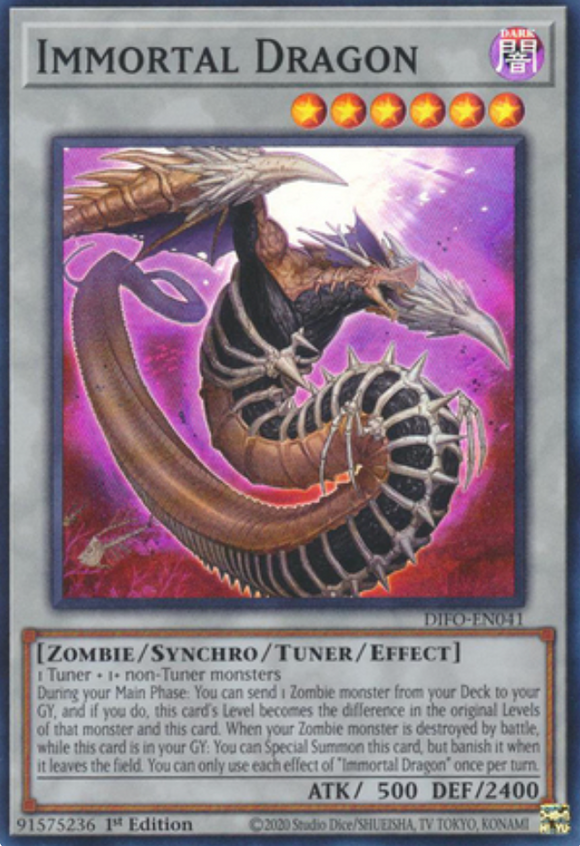 Immortal Dragon - DIFO-EN041 - Super Rare 1st Edition