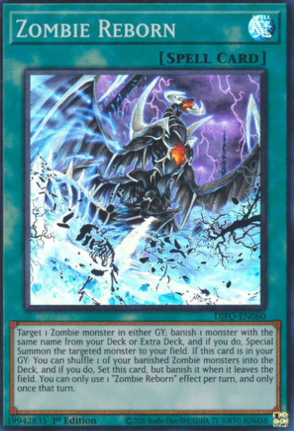 Zombie Reborn - DIFO-EN060 - Super Rare 1st Edition