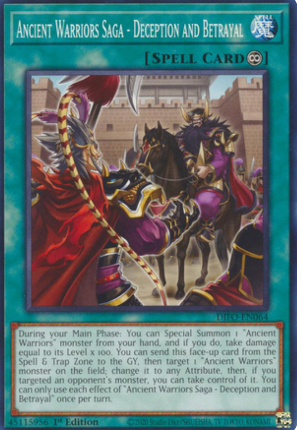 Ancient Warriors Saga - Deception and Betrayal - DIFO-EN064 - Common 1st Edition