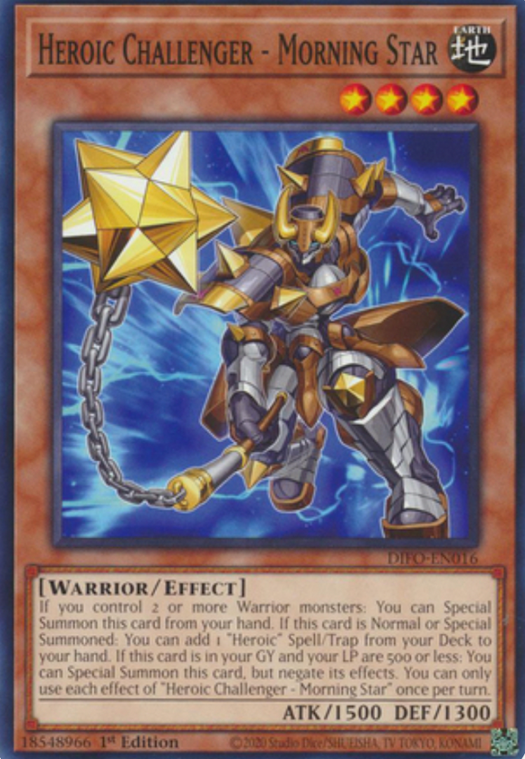 Heroic Challenger - Morning Star - DIFO-EN016 - Common 1st Edition