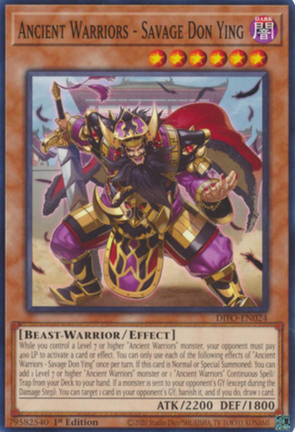 Ancient Warriors - Savage Don Ying - DIFO-EN024 - Common 1st Edition