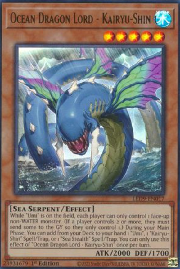 Ocean Dragon Lord - Kairyu-Shin - LED9-EN017 - Ultra Rare 1st Edition