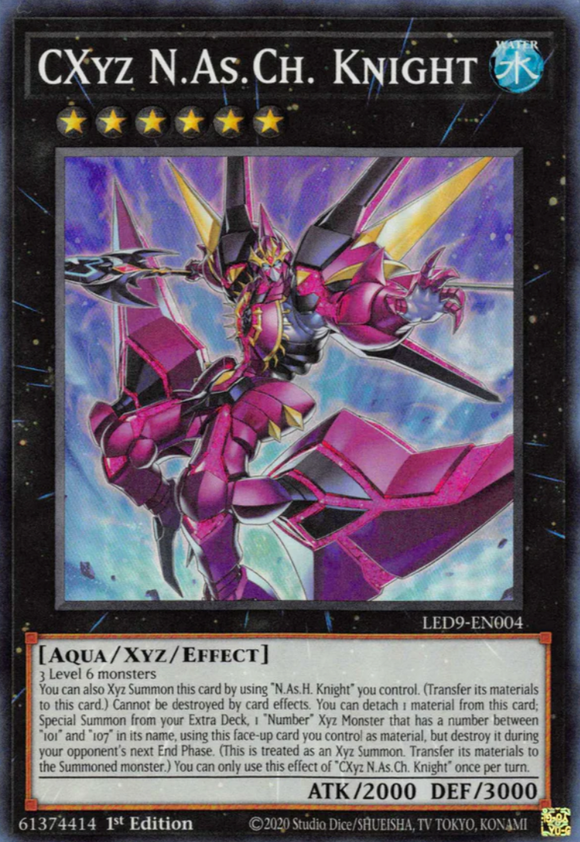 CXyz N.As.Ch. Knight - LED9-EN004 - Super Rare 1st Edition