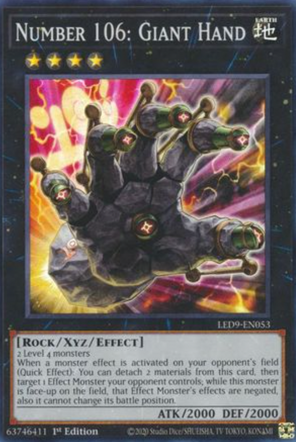 Number 106: Giant Hand - LED9-EN053 - Super Rare 1st Edition
