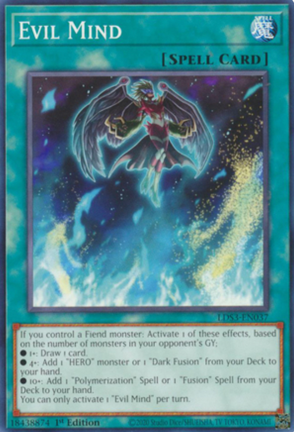 Evil Mind - LDS3-EN037 - Common 1st Edition