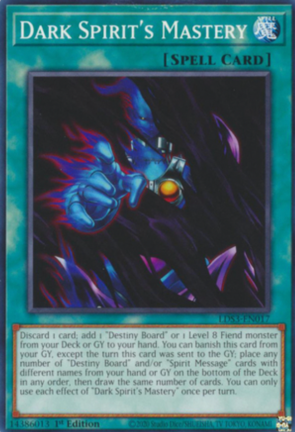 Dark Spirit's Mastery - LDS3-EN017 - Common 1st Edition