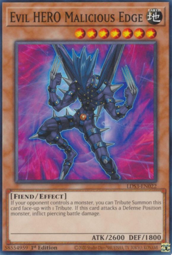 Evil HERO Malicious Edge - LDS3-EN023 - Common 1st Edition