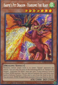 Harpie's Pet Dragon - Fearsome Fire Blast - LDS3-EN138 - Secret Rare 1st Edition