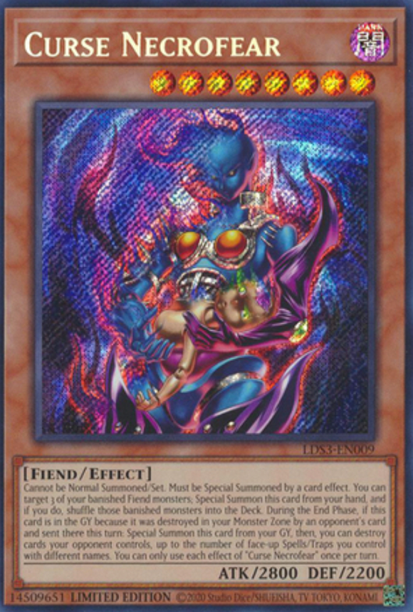 Curse Necrofear - LDS3-EN009 - Secret Rare 1st Edition