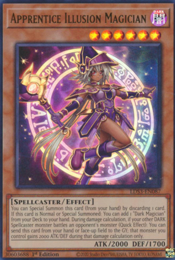 Apprentice Illusion Magician - LDS3-EN087 - Ultra Rare 1st Edition (Various Colours)