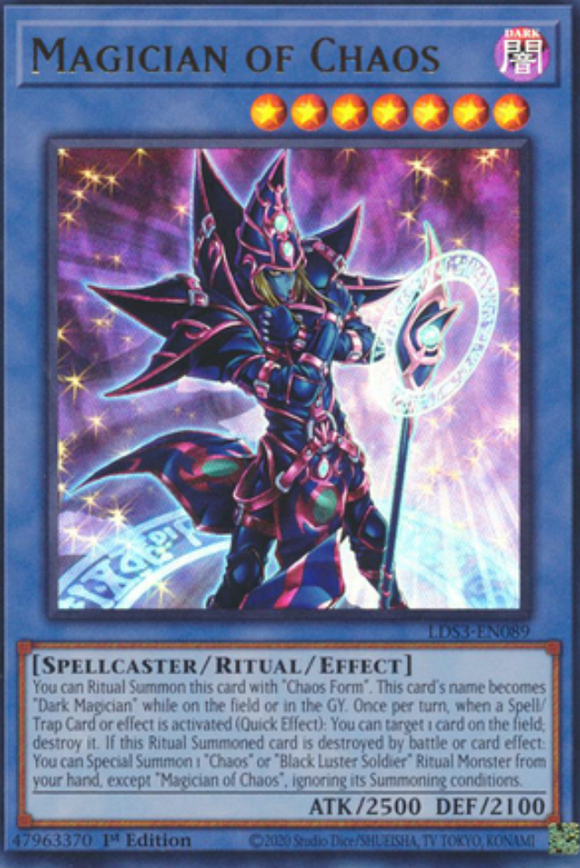 Magician of Chaos - LDS3-EN089 - Ultra Rare 1st Edition (Various Colours)