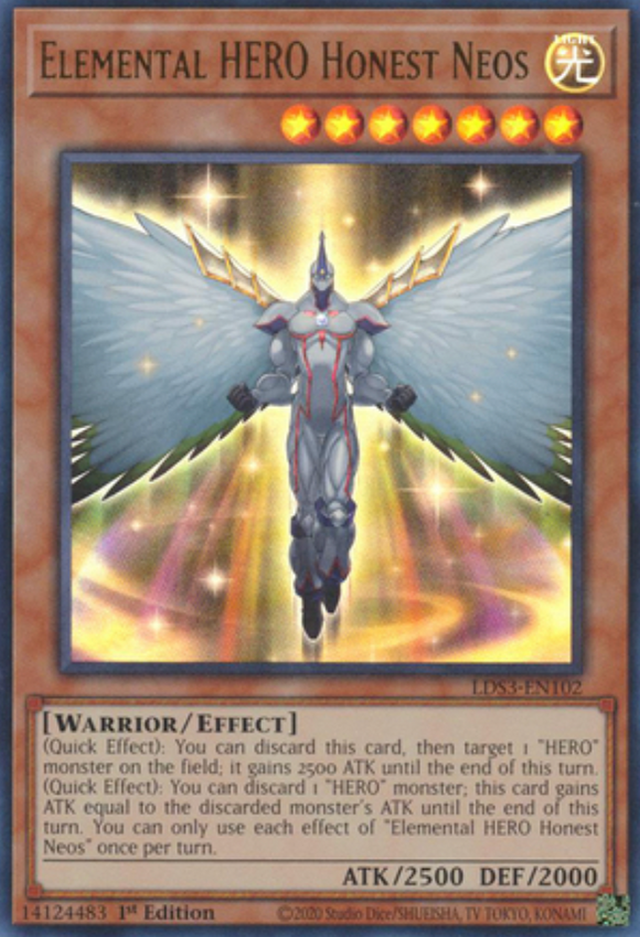 Elemental HERO Honest Neos - LDS3-EN102 - Ultra Rare 1st Edition (Various Colours)