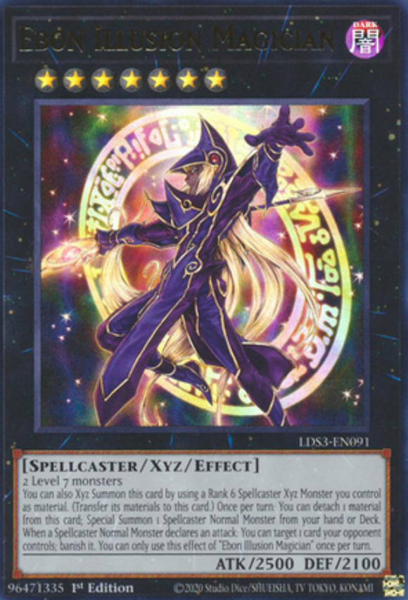 Ebon Illusion Magician - LDS3-EN091 - Ultra Rare 1st Edition (Various Colours)