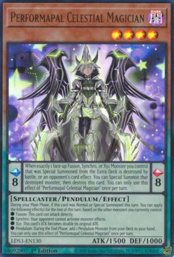 Performapal Celestial Magician - LDS3-EN130 - Ultra Rare 1st Edition (Various Colours)