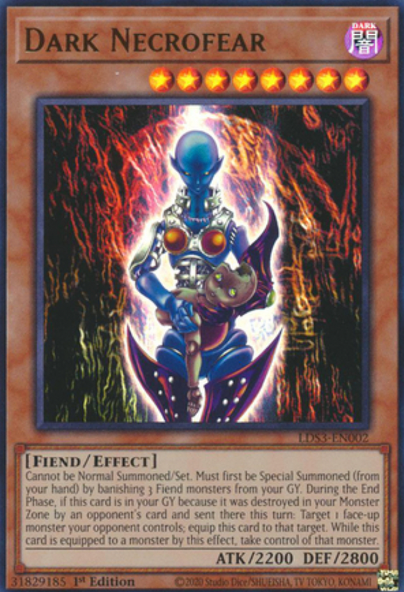 Dark Necrofear - LDS3-EN002 - Ultra Rare 1st Edition (Various Colours)