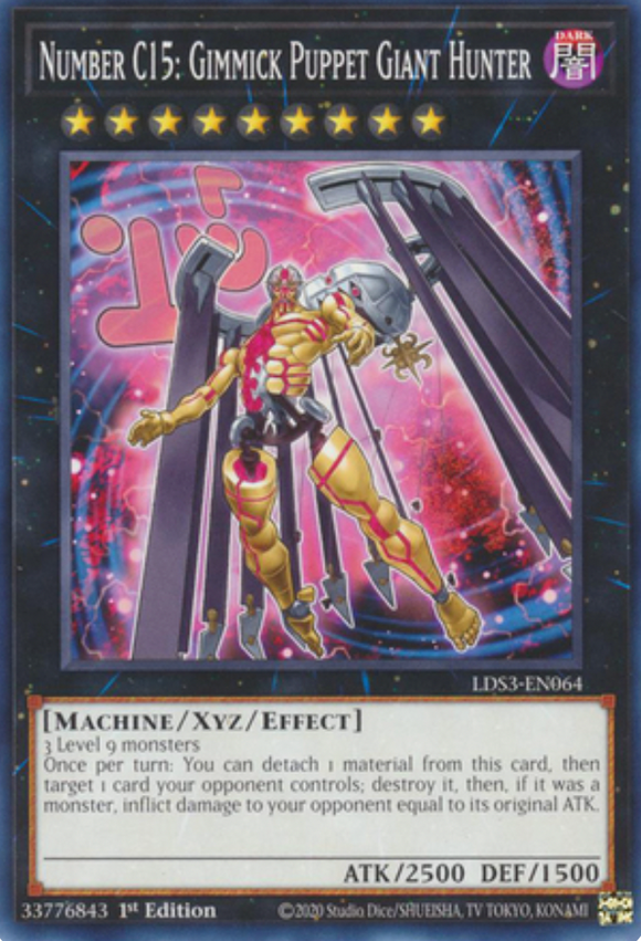 Number C15: Gimmick Puppet Giant Hunter - LDS3-EN064 - Common 1st Edition