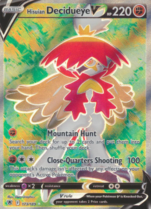 Hisuian Decidueye V - 173/189 - Full Art Ultra Rare