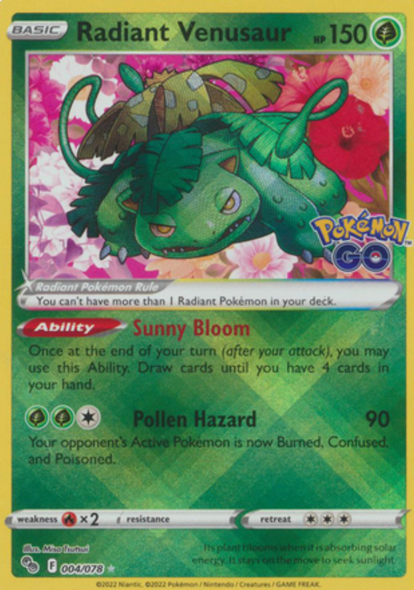 Radiant Venusaur - 004/078 - Radiant Rare