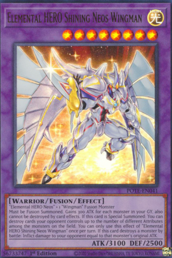 Elemental HERO Shining Neos Wingman - POTE-EN041 - Ultra Rare 1st Edition