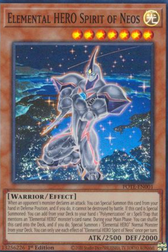 Elemental HERO Spirit of Neos - POTE-EN001 - Super Rare 1st Edition