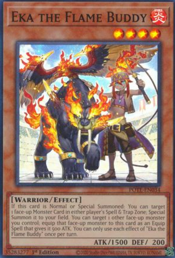 Eka the Flame Buddy - POTE-EN034 - Super Rare 1st Edition