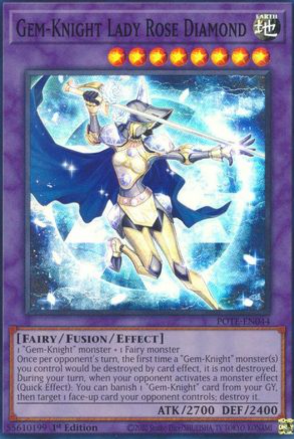 Gem-Knight Lady Rose Diamond - POTE-EN044 - Super Rare 1st Edition