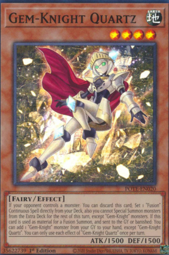 Gem-Knight Quartz - POTE-EN020 - Super Rare 1st Edition