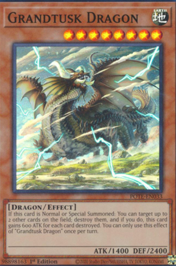 Grandtusk Dragon - POTE-EN033 - Super Rare 1st Edition