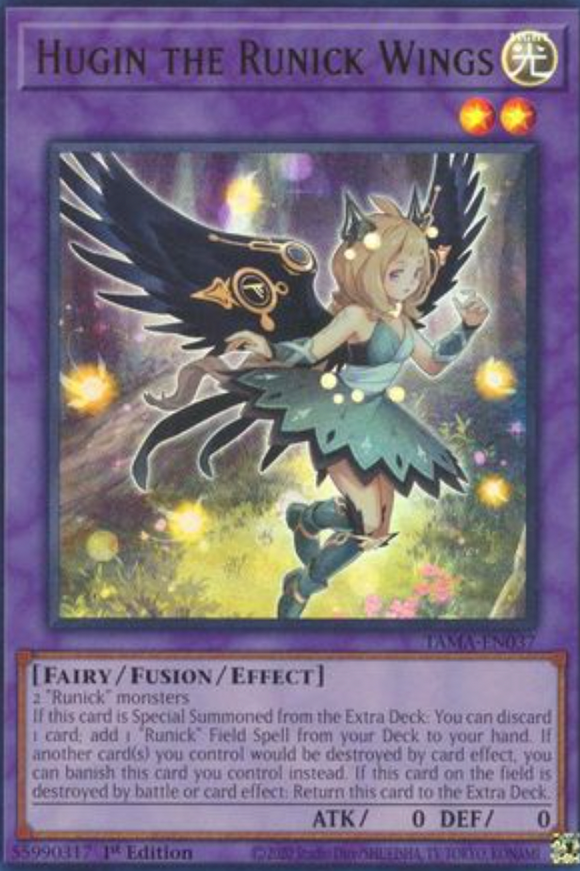 Hugin the Runick Wings - TAMA-EN037 - Ultra Rare 1st Edition