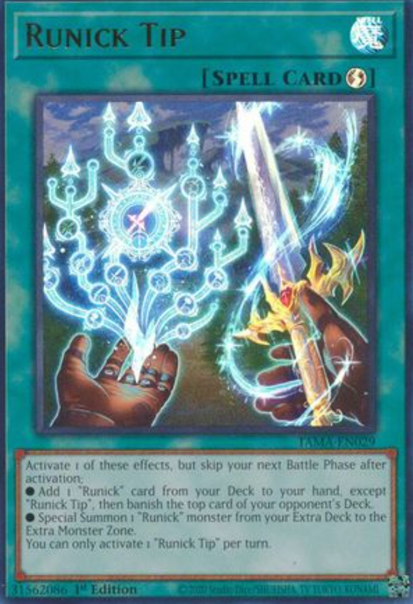 Runick Tip - TAMA-EN029 - Ultra Rare 1st Edition