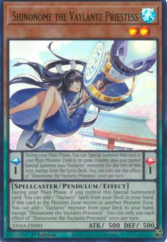 Shinonome the Vaylantz Priestess - TAMA-EN001 - Ultra Rare 1st Edition