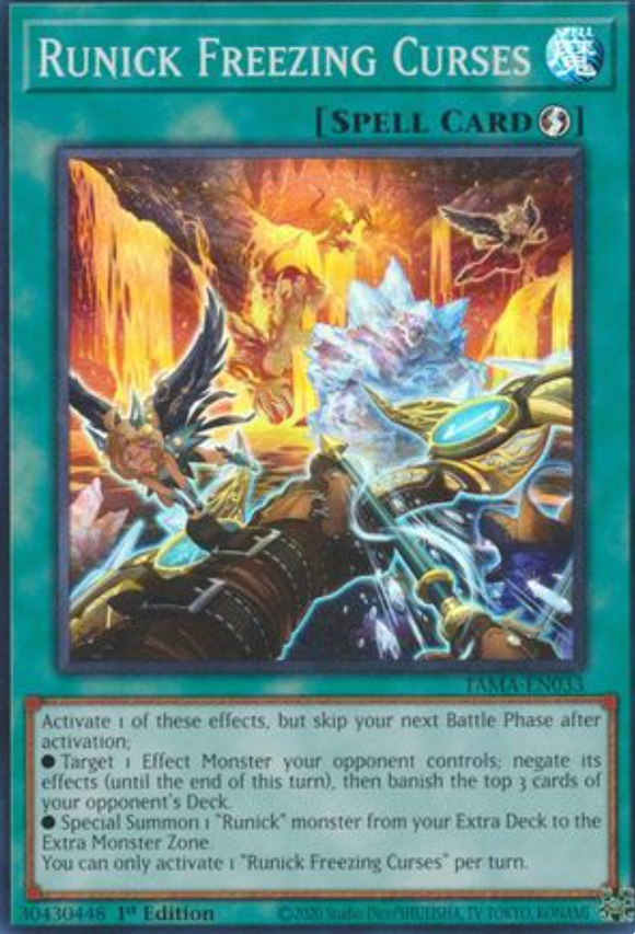 Runick Freezing Curses - TAMA-EN033 - Super Rare 1st Edition