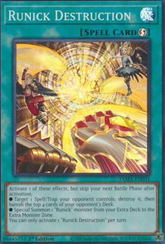 Runick Destruction - TAMA-EN031 - Super Rare 1st Edition