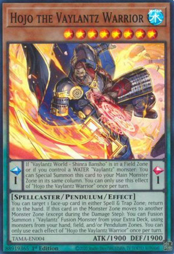 Hojo the Vaylantz Warrior - TAMA-EN004 - Super Rare 1st Edition