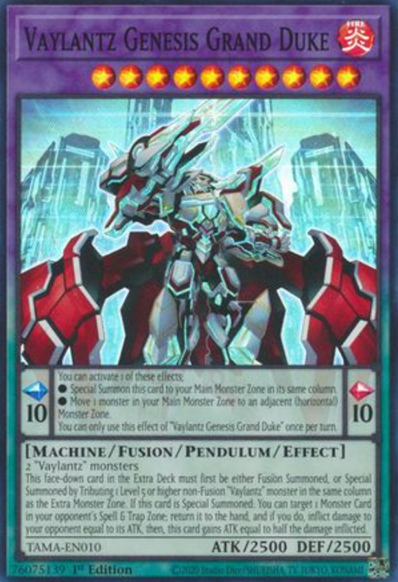 Vaylantz Genesis Grand Duke - TAMA-EN010 - Super Rare 1st Edition