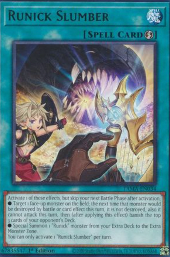 Runick Slumber - TAMA-EN034 - Rare 1st Edition
