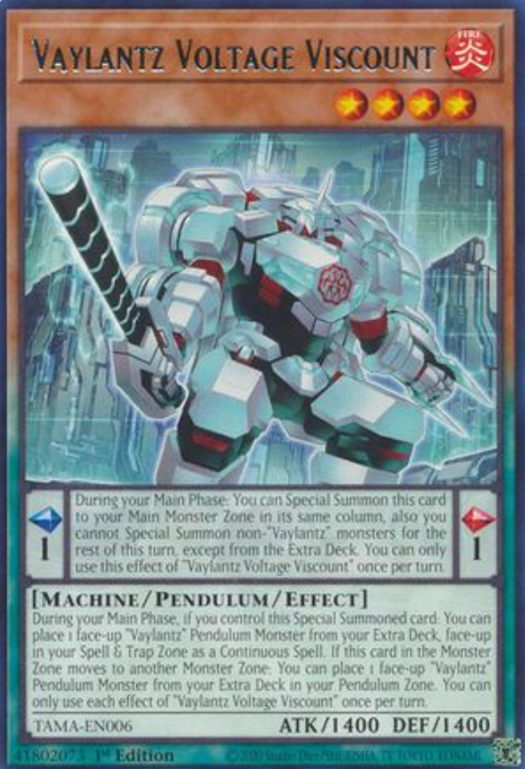Vaylantz Voltage Viscount - TAMA-EN006 - Rare 1st Edition