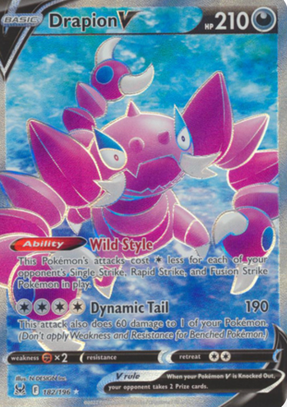 Drapion V - 182/196 - Full Art Ultra Rare