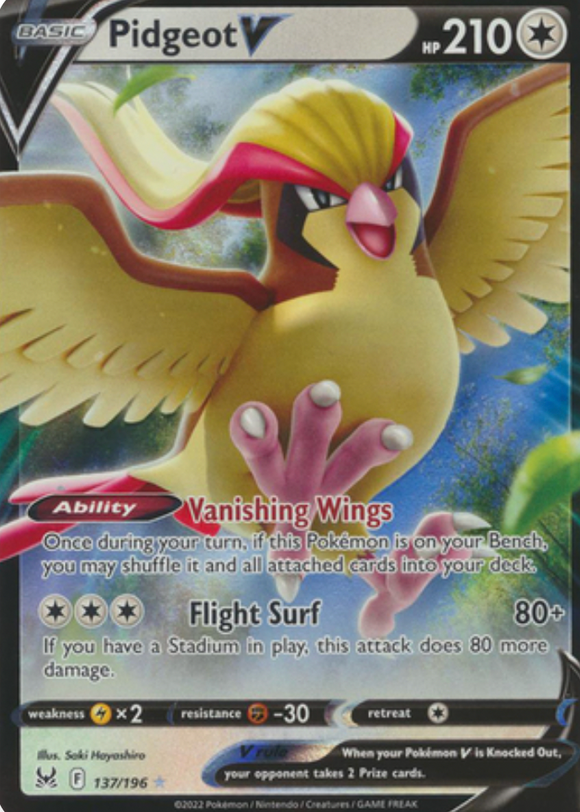 Pidgeot V - 137/196 - Ultra Rare