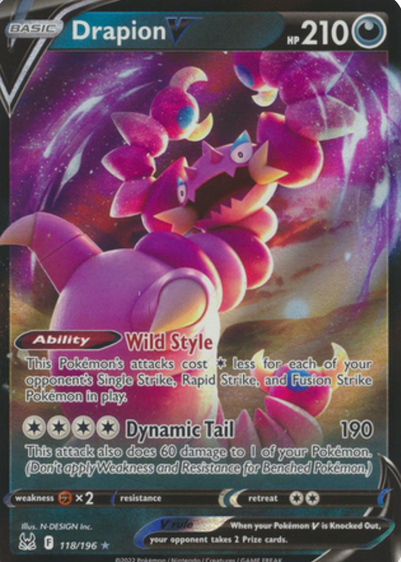 Drapion V - 118/196 - Ultra Rare