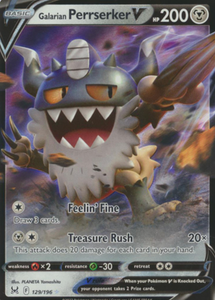 Galarian Perrserker V - 129/196 - Ultra Rare