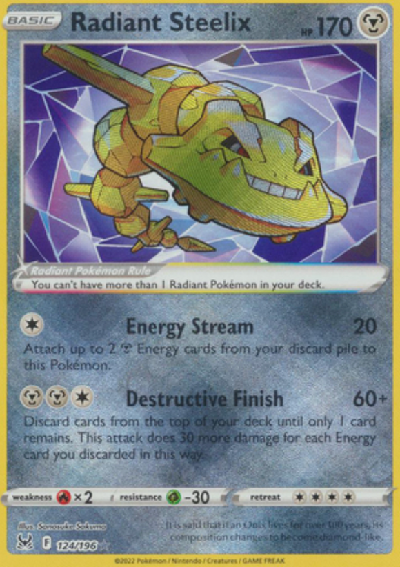 Radiant Steelix - 124/196 - Radiant Rare