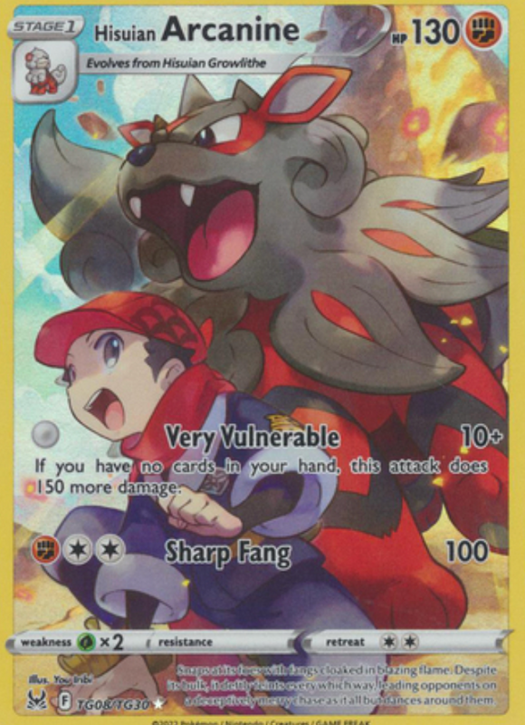 Hisuian Arcanine - TG08/TG30 - Holo Rare