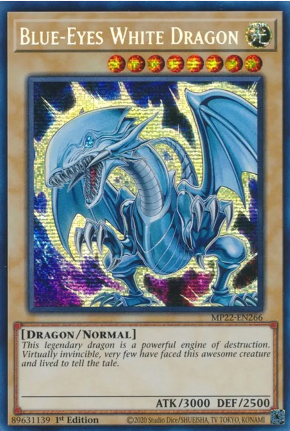 Blue-Eyes White Dragon - MP22-EN266 - Prismatic Secret Rare 1st Edition