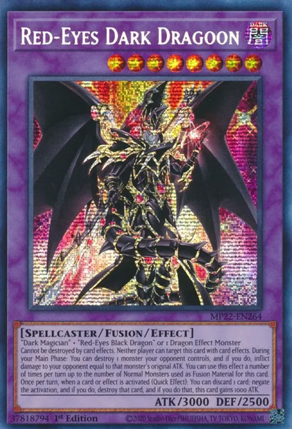 Red-Eyes Dark Dragoon - MP22-EN264 - Prismatic Secret Rare 1st Edition