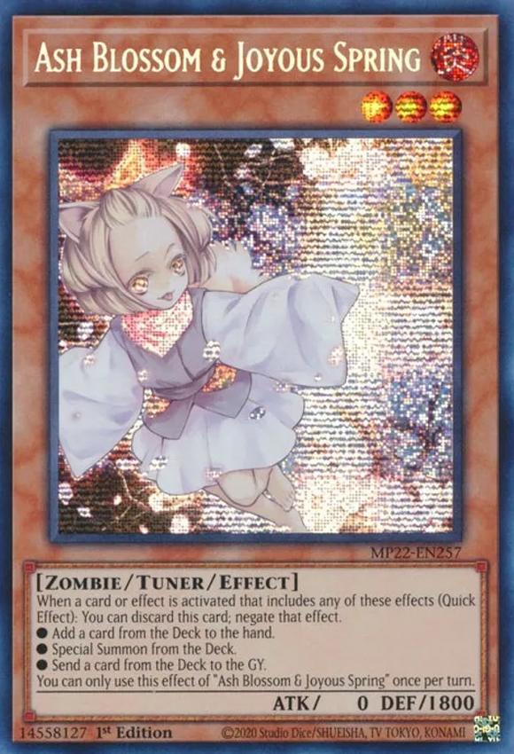 Ash Blossom & Joyous Spring - MP22-EN257 - Prismatic Secret Rare 1st Edition