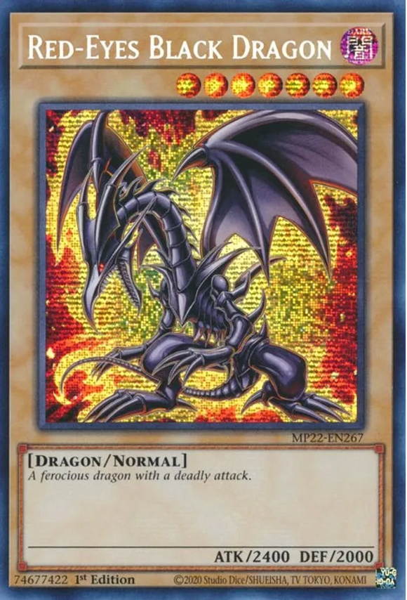 Red-Eyes Black Dragon - MP22-EN267 - Prismatic Secret Rare 1st Edition