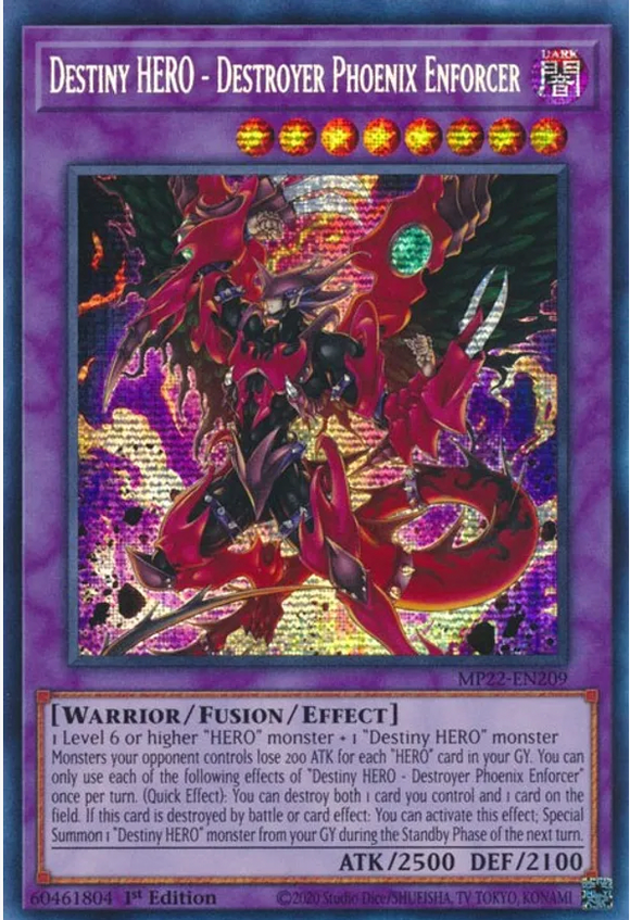 Destiny HERO - Destroyer Phoenix Enforcer - MP22-EN209 - Prismatic Secret Rare 1st